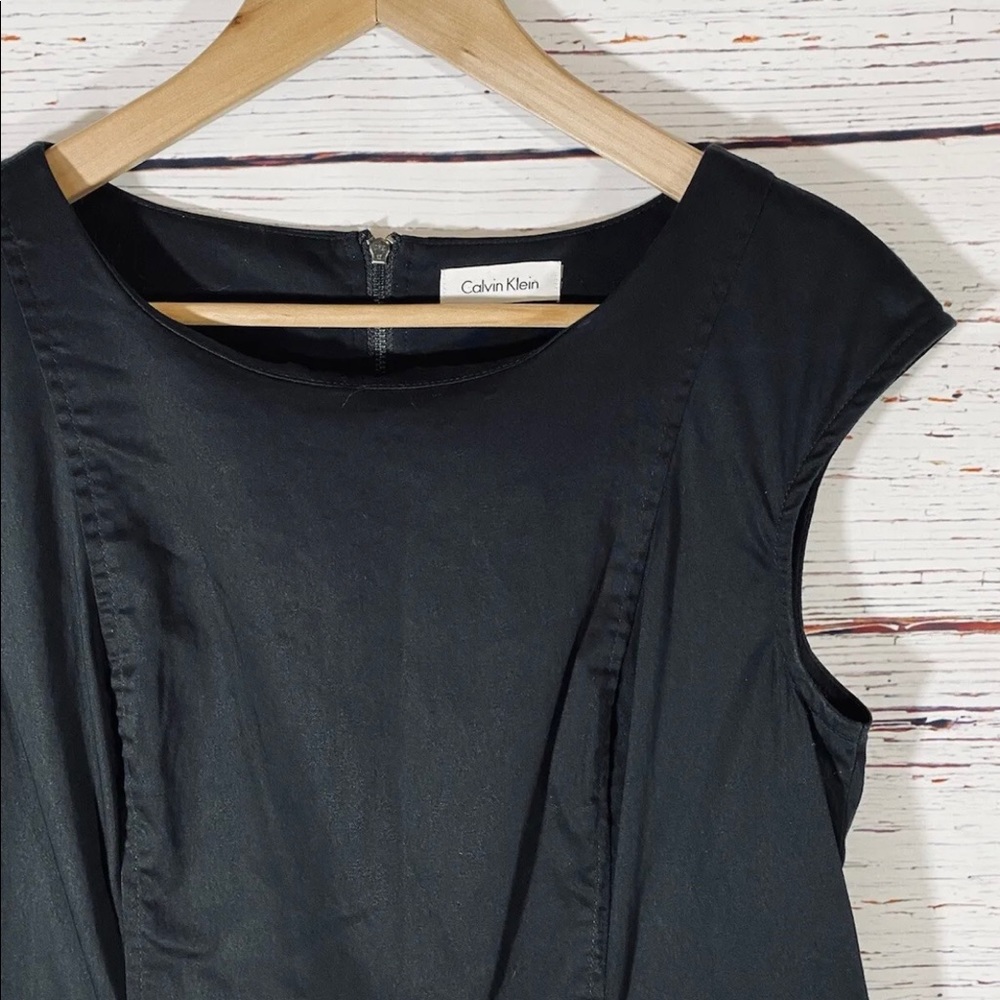 Calvin Klein Shift Dress Womens Sz 12 Classic Black Professional Interview - Picture 3 of 9